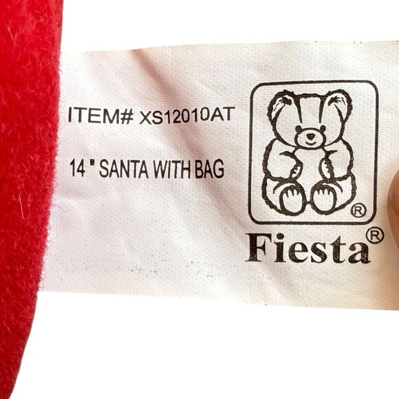 Vintage 1997 Fiesta Santa Plush 14" Happy Holidays Crowleys Stuffed Animal - Picture 11 of 14